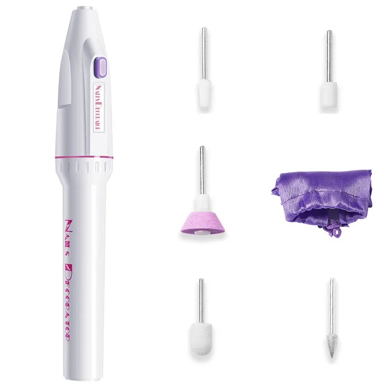 مجموعة مثقاب أظافر كهربائية احترافية مع مجموعة 5 قطع من أدوات قلم مانيكير لصالونات تلميع العناية بالقدم #2