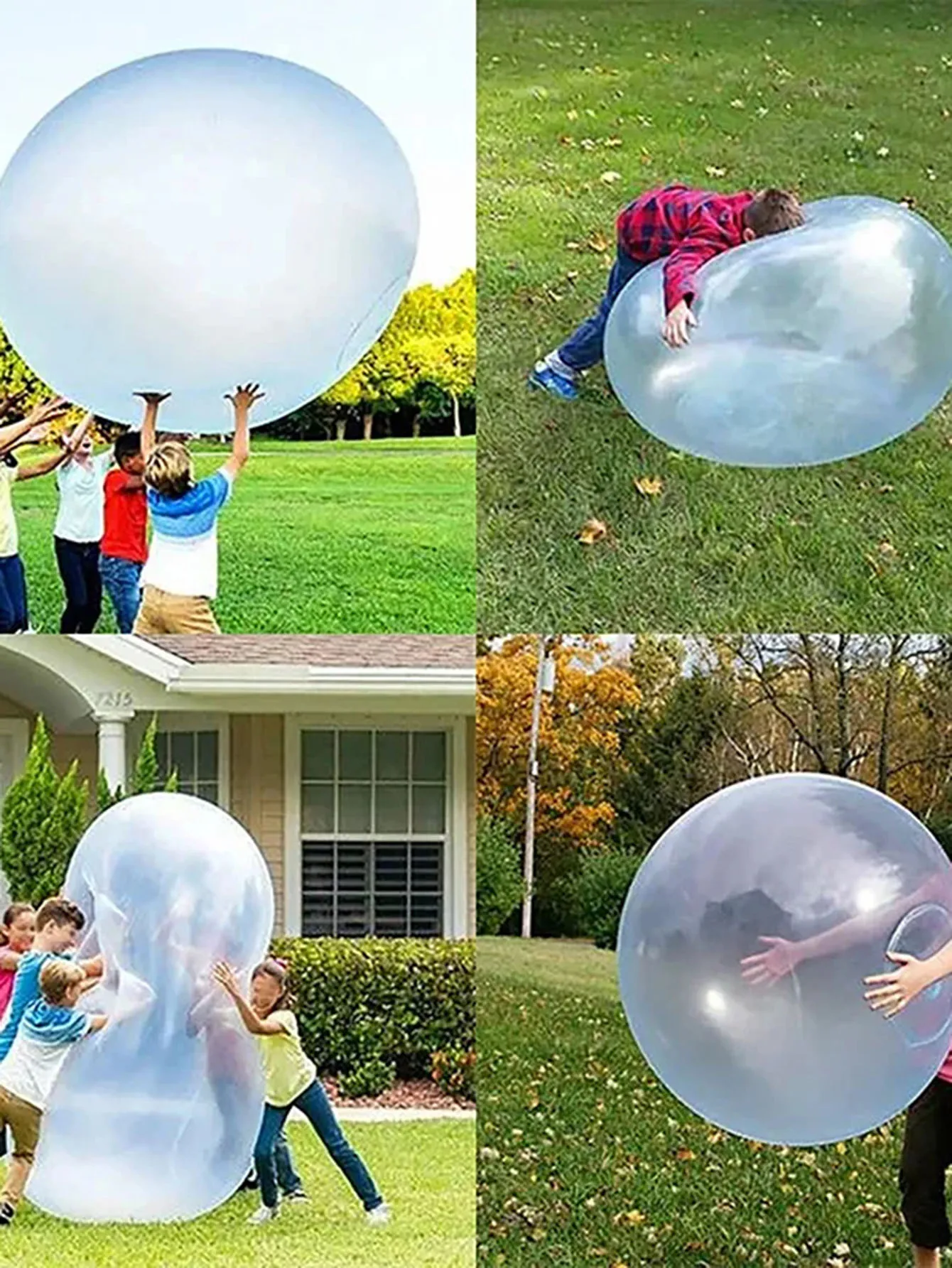 Bolas Bouncy transparentes Água-enchidas, bola enchida inquebrável, Super fortemente esticando