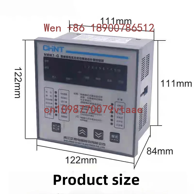 Chint NWK1-G 380V Multi-Channel 6 Power Factor 8 Intelligent 10 Low Voltage Reactive Power Compensation Controller Power