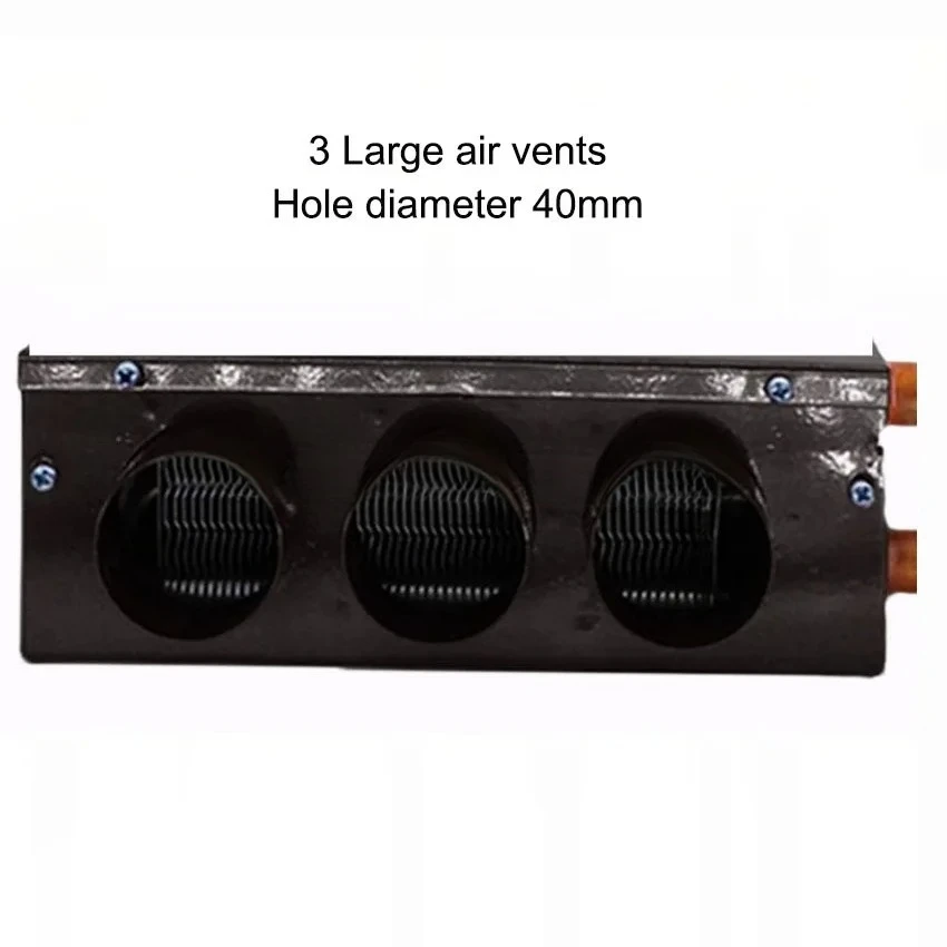 Universal 12V/24V 3-hole Car Heater Interior Copper Water Pipe Low Noise Heating Machine 3 Holes Auto Van Heating Air Heater