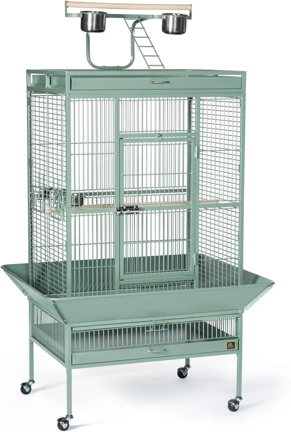 Wrought Iron Select Bird Cage 3153SAGE, Sage Green, 30-Inch by 22-Inch by 63-Inch