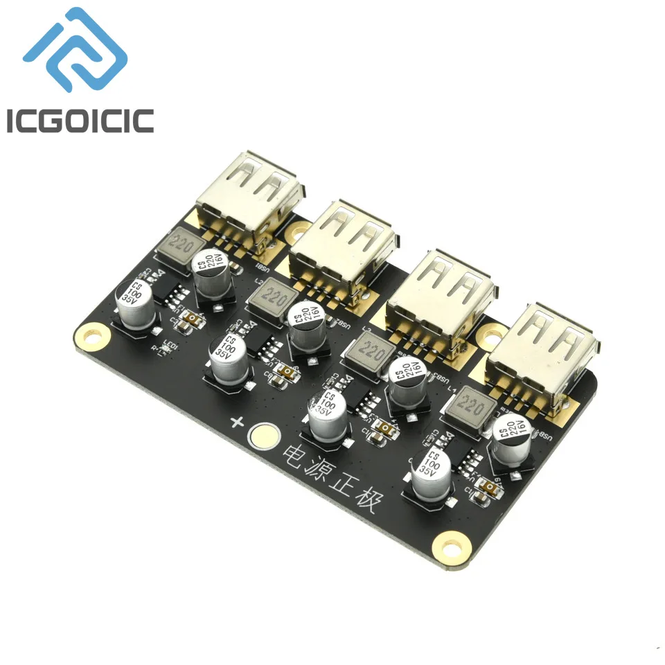 Module de charge rapide à 4 canaux 12V 24V vers QC3.0, carte de charge pour téléphone portable