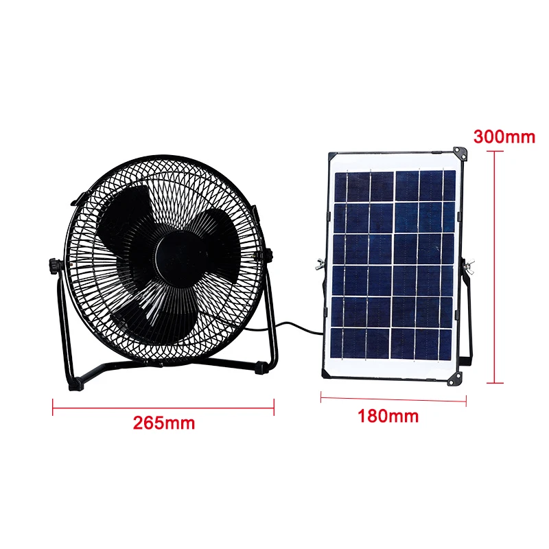 Ventilatore elettrico solare portatile senza fili di grandi dimensioni ventilatore da pavimento con ricarica esterna ventilatore da appoggio per uso