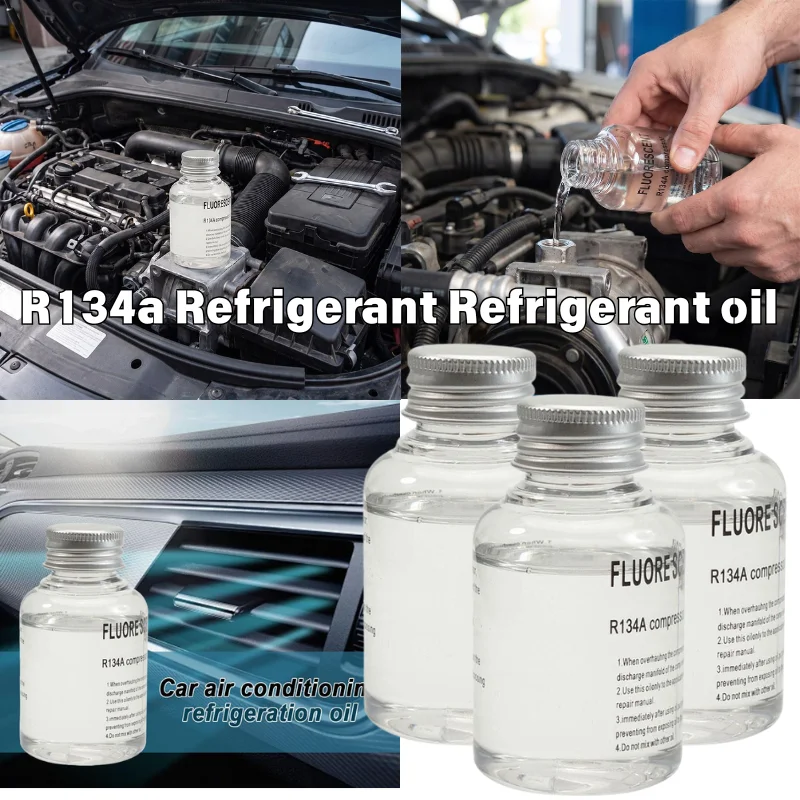 Auto Air Conditioning R134A Compressor Refrigerant Oil Fluorescent Leak Detection Lubricant Maintenance Fluid Car Accessory