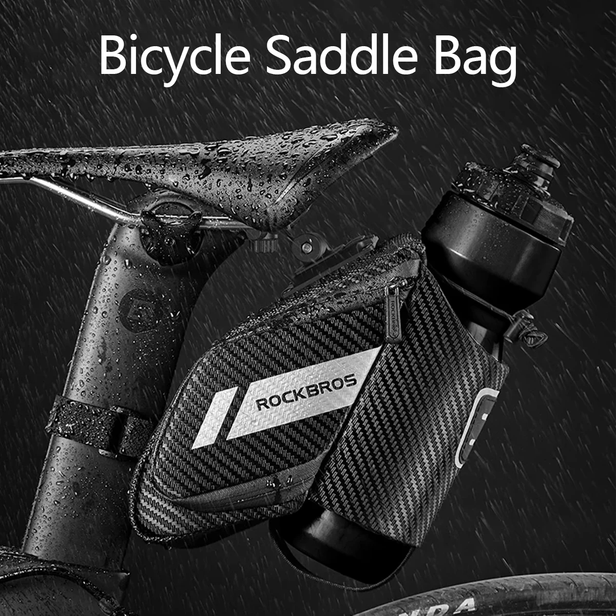 Outdoor 1L Biking  Tail Bag Bicycle mountain bike riding Reflective MTB Road Bik Saddle Seat Bag tool bag water bottle bag