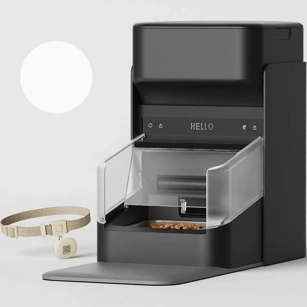 

RID Automatic Cat eeder, Collar Sensor or Personalized Meals, Cats Recognition, Diet Tracking and Anti-Stealing or Multi-Pets Ho