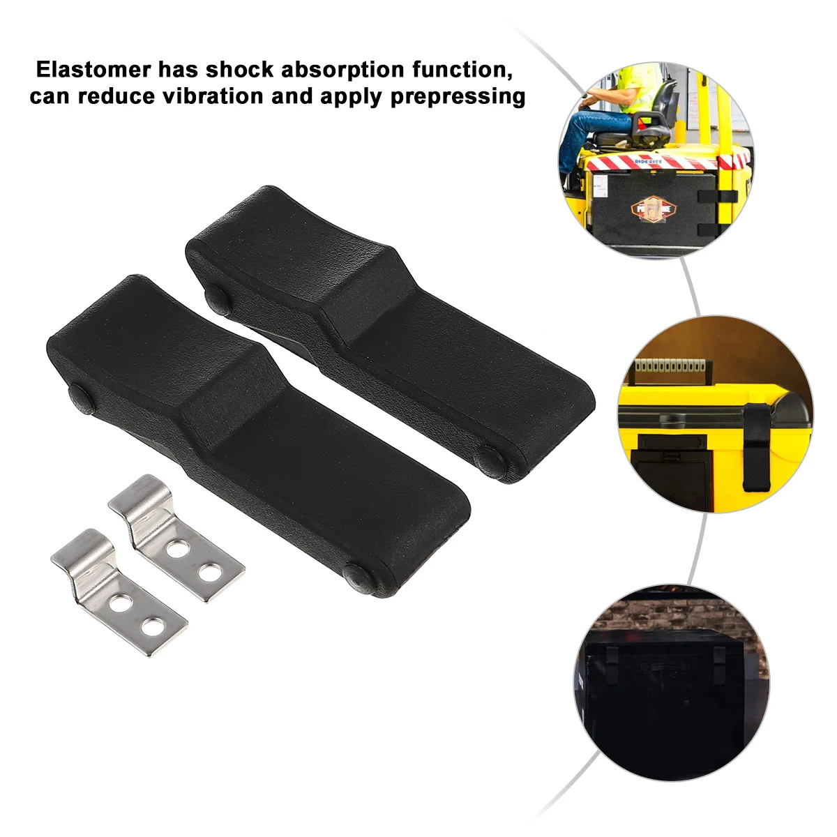

2pcs Rubber Buckle Clamp Hasp Toggle Latch Lock Stainless Steel Elastomer Vibration Reduction Flat Surface Installation Sliding