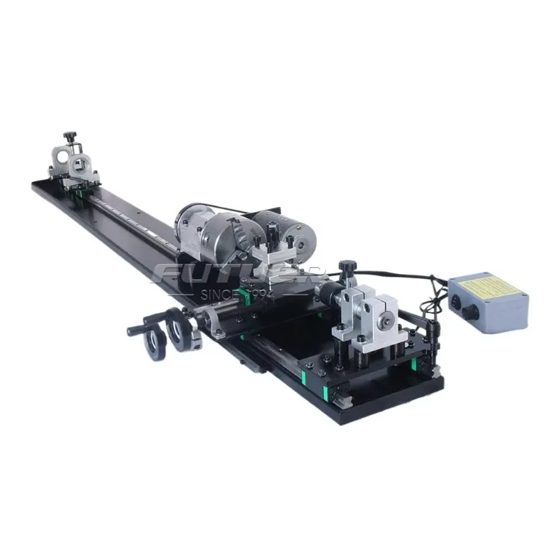Professional Multifunction Horizontal Mini Wood Manual Lathe for Pool Cue Repairing Turning Drilling and Threading