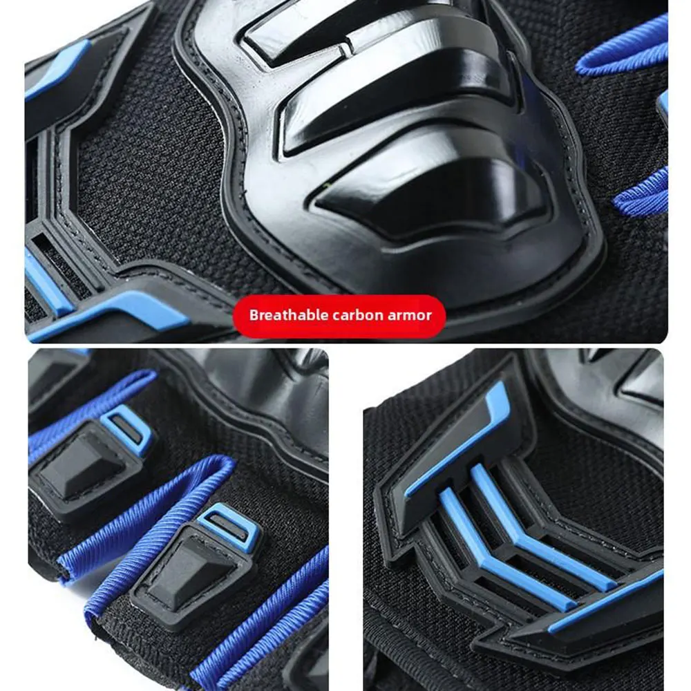 تنفس دراجة نارية قفازات الصيف نصف اصبع Guantes موتو الرجال دراجة نارية قفازات ركوب الخيل واقية والعتاد ATV MTB قفازات ركوب الدراجات #4