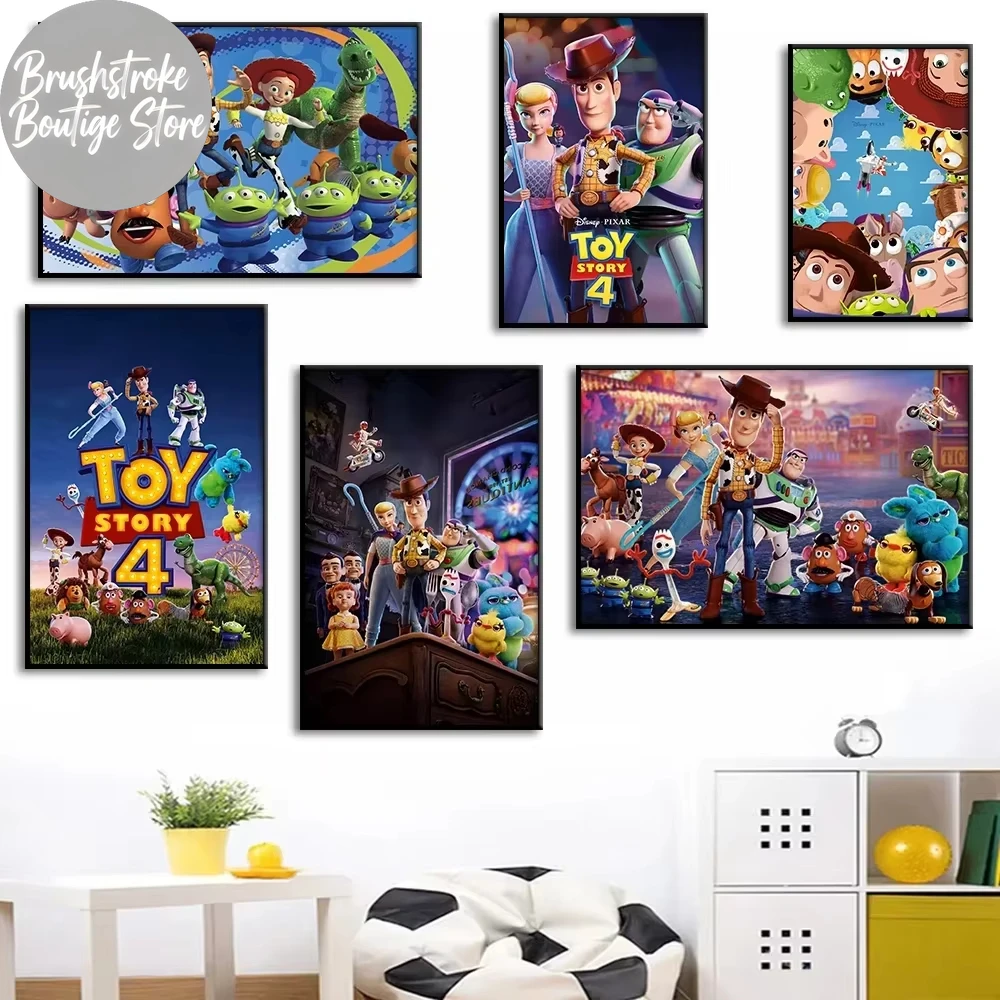 

Disney Pixar Toy Story 4, сделай сам, цифровая картина маслом, красочная картина ручной работы, украшение для дома, стены, простой подарок ручной работы