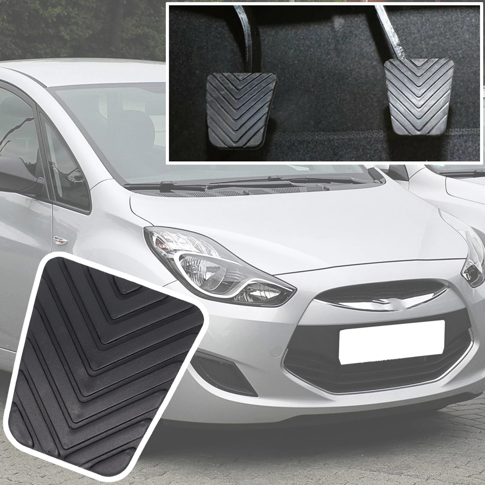 

Car Rubber Brake Clutch Foot Pedal Pad Cover For Hyundai iX20 JC 2010 2011 2012 2013 2014 2015 3282536000 3287037000 32825M2000