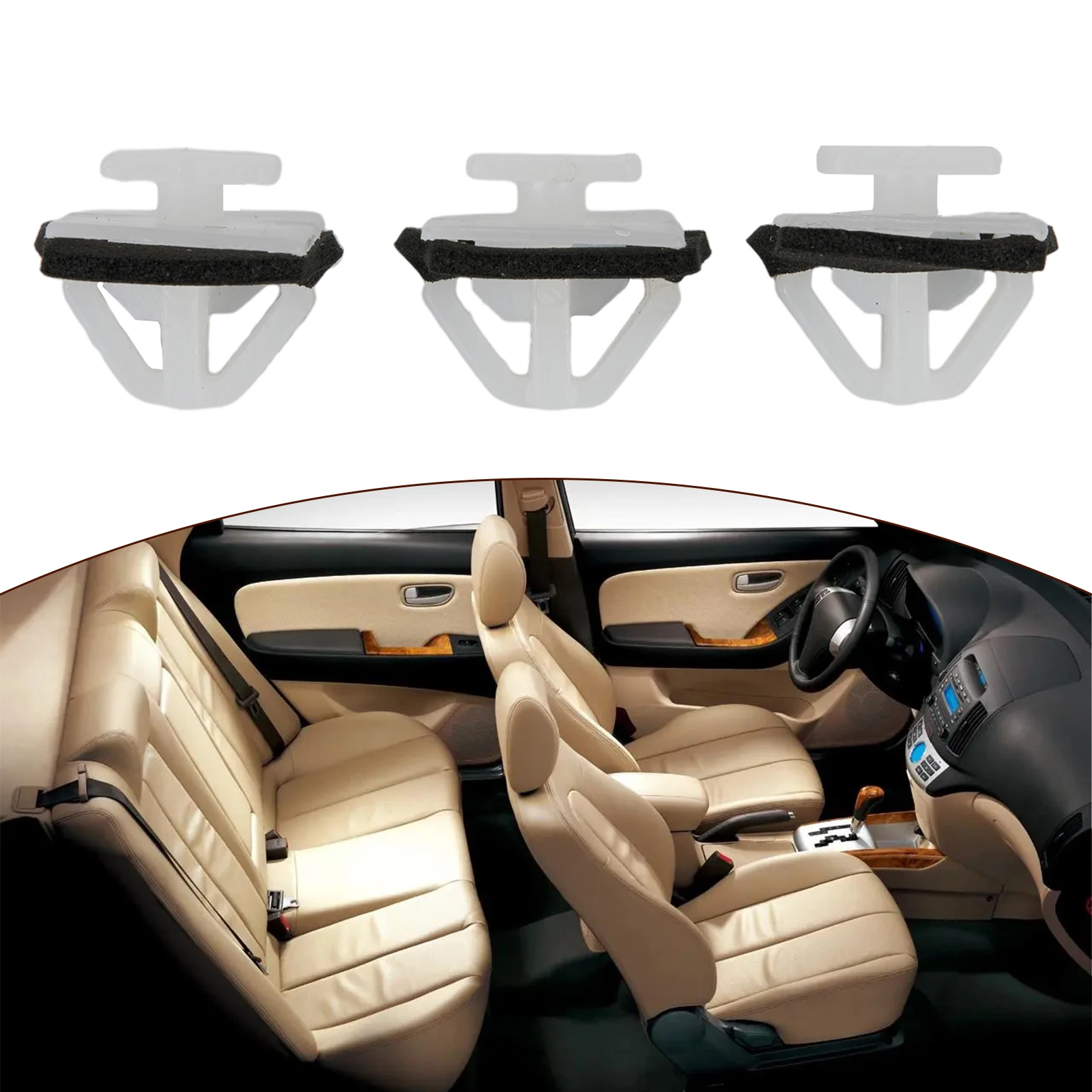 

20 шт. нейлоновые молдинговые зажимы, фиксатор рокерных панелей с уплотнителем для Hyundai 87756-2E000 # Автомобильная защелка с прокладками, аксессуары