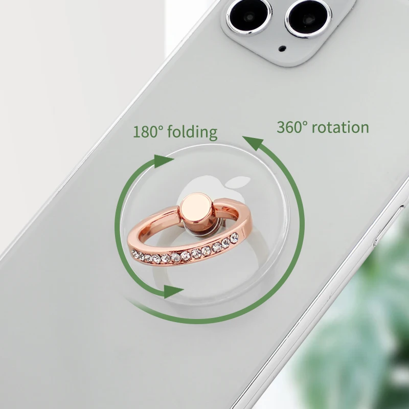Universal Transparent Finger Ring Handy Smartphone Ständer Halter Für iPhone 12, Xiaomi Samsung Smartphone Auto Halterung Ständer – Detail 3