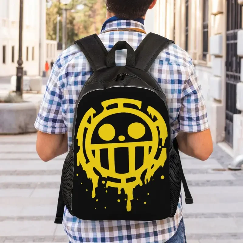 Custom manga One Piece Travel Backpack men women school laptop bookbag heart pirates trafgar Law College student daypack bags