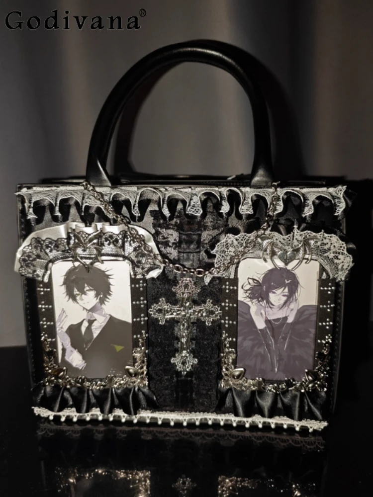 

Y2K Subculture Japanese Original Lolita Dark Style Pain Bag Daily Commute Gothic Small Capacity Sweet Cool Hot Girl Shoulder Bag
