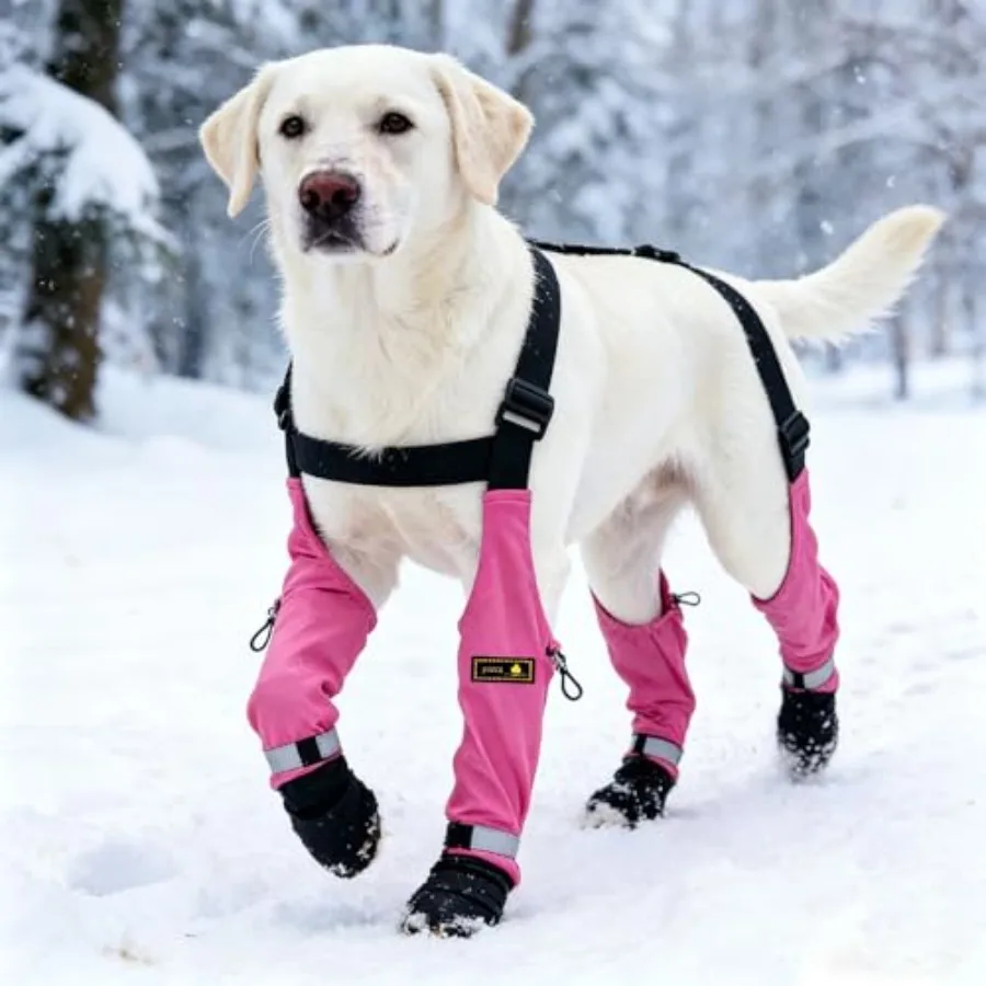 Rubber Dog Boot for Paw, Eay-On Pet upender Boot egging, Anti ip Dog ock, Reuabe Waterproof Dog Bootie, Protect Paw fro Rain, n