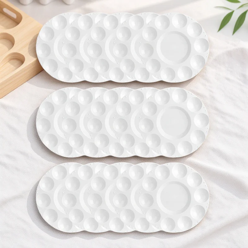 

15pcs Plastic Palette Paint Mixing Tray Art Drawing Color Boards Pigment Trays Durable Storage Suitable Amateurs Professionals