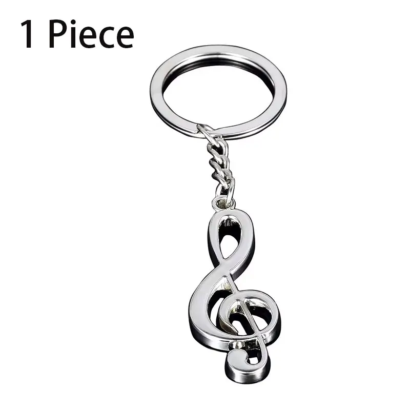 1 Piece Metal Key Chains Musical Note Music Symbol Key Rings Keyfob Keyrings Metal Musical Note Key Chains Decoration Keychain