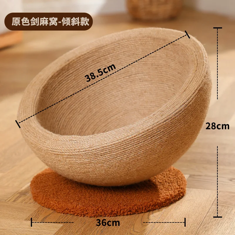 Four Seasons Universal Sisal Cat Scratch Board Nest Integrated Round Cat\'s Paw Pot Cat Toy Anti-Scratch Sofa Climbing Frame