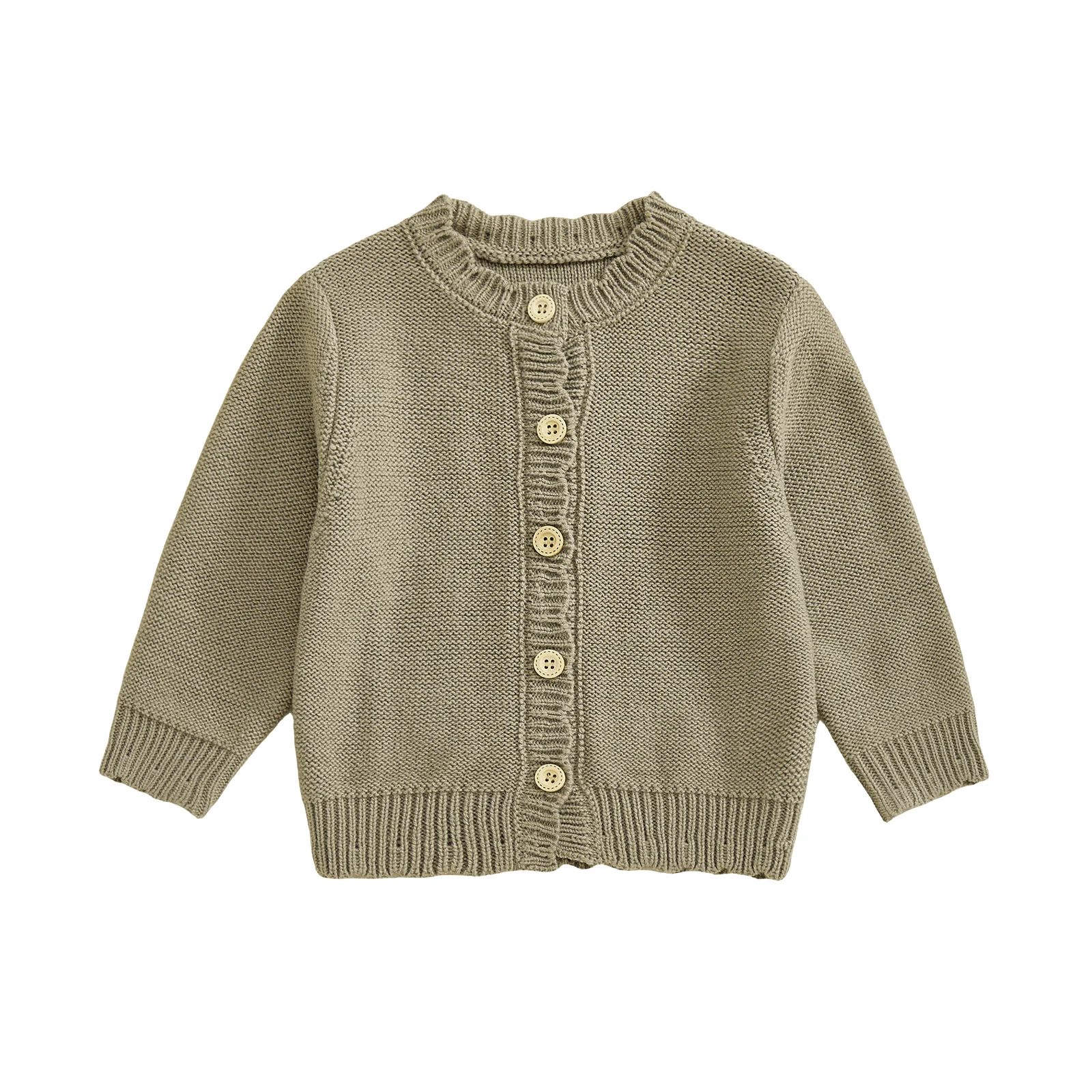 

Toddlers Cardigan Long Sleeve Button Closure Solid Warm Winter Sweater Clothes for Girls Boys