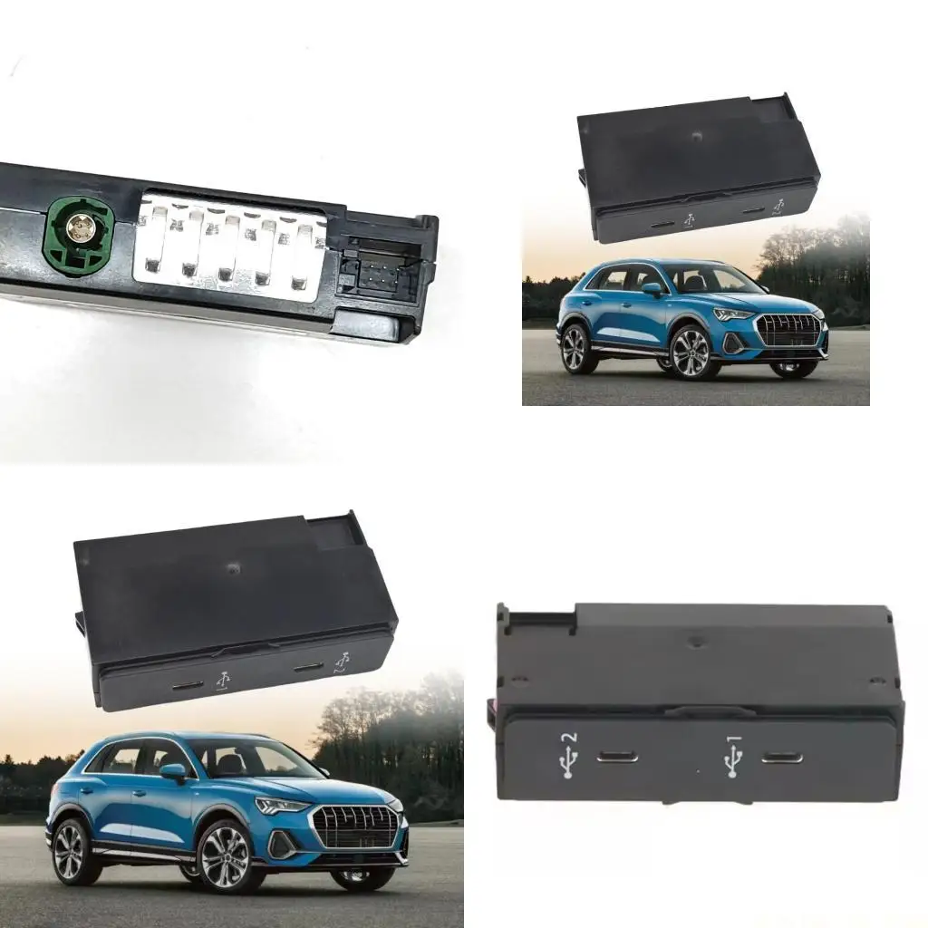 

J0MA двухпортовая USB-разъем для зарядки, подходит для RSQ3 2018-2025, металлическая пластиковая конструкция передней консоли