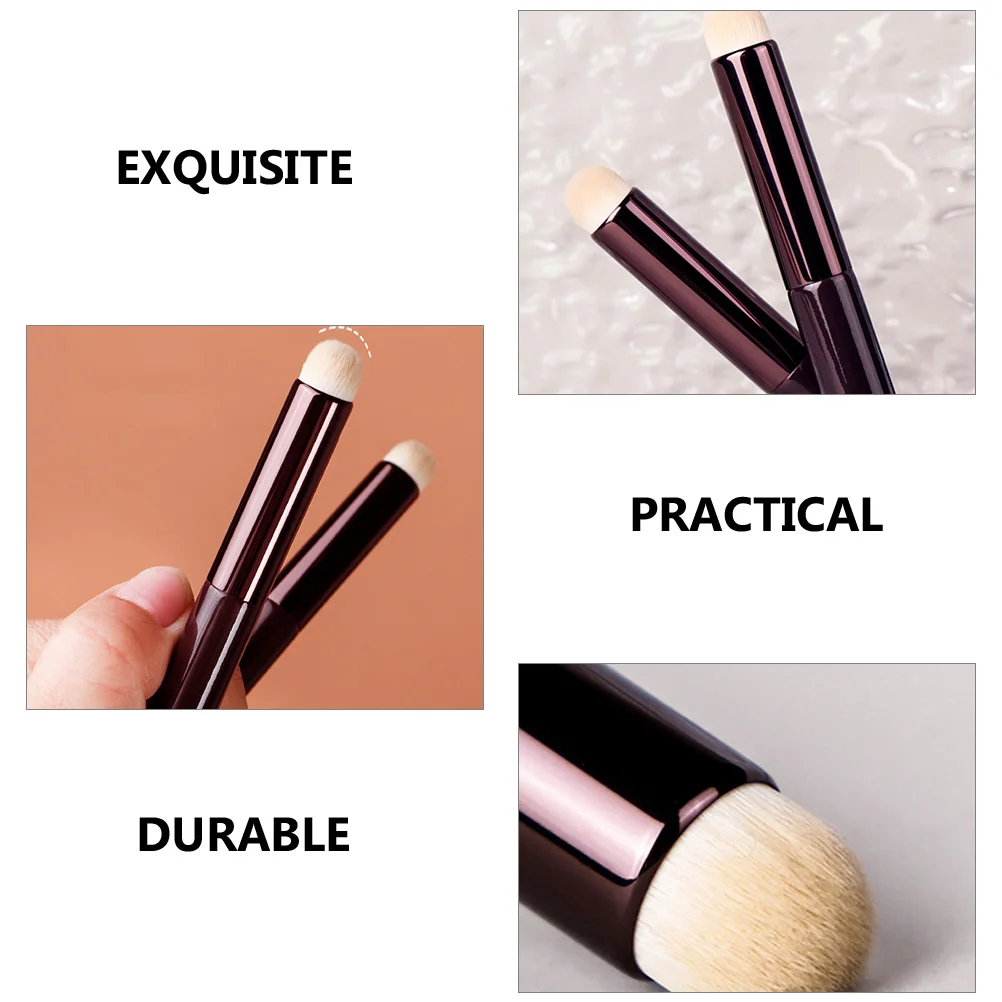 

6 Pcs Lipstick Brush Concealer Makeup Brushes Portable Cosmetics Set Dust Cap Foundation Powder Puff Eyeshadow