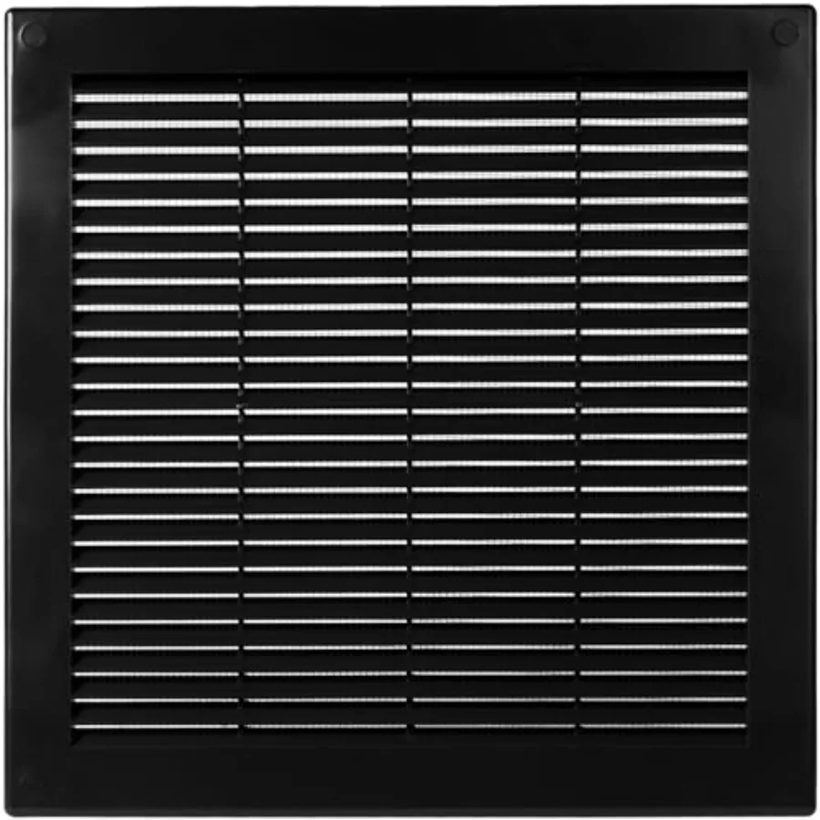 Inch Opening Measurement/ Square Vent Eternal Grille with Protective Mesh - Lightweight Plastic Register/ Cover Indoor Outdoor