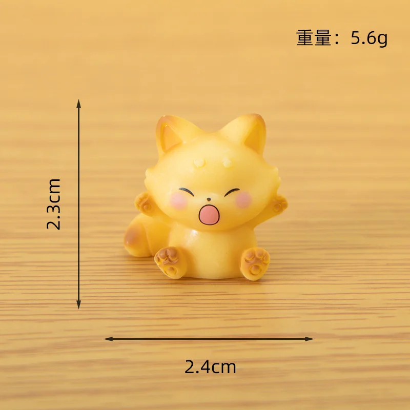 6 PZ/SET Kawaii Figura 2 cm PVC Volpe Carino Collezione Per Adulti Camera Decorazione Decorativa Giocattoli Del Fumetto Modello Periferia Regalo Del Capretto