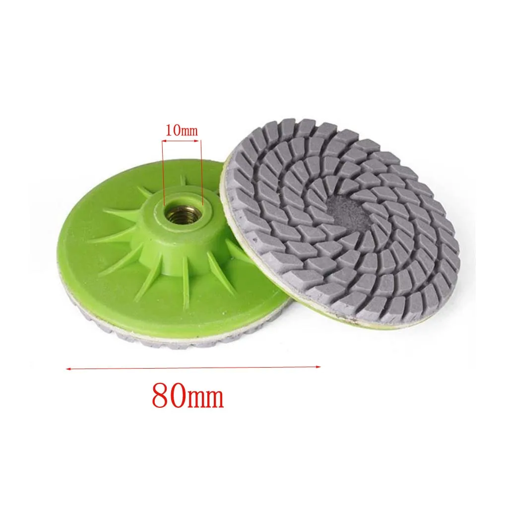 Marble Grinder Wheel 80mm Grinding Disc For Construction Sites Green 150 Grit Precision Corundum Resin Material