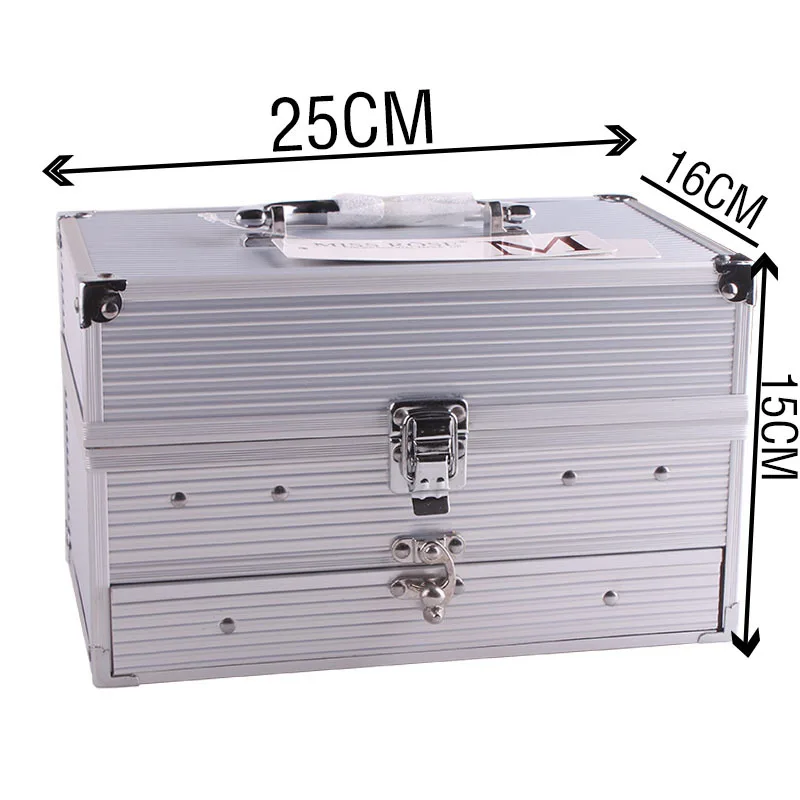 Conjunto completo de maquiagem com 49/190 cores, caixa em alumínio, cosméticos para mulheres, sombra, pó, batom, delineador, corretivo, blush, kit de maquiagem