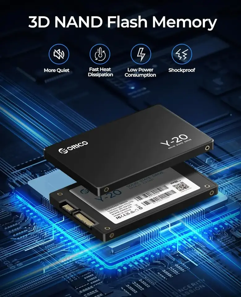 ORICO SATA III SSD 2.5” Internal Solid State Drive 3D NAND 512GB 1TB 2TB 4TB  UP to 550MB/s for Upgrade PC Laptop Desktops Y20 - 5