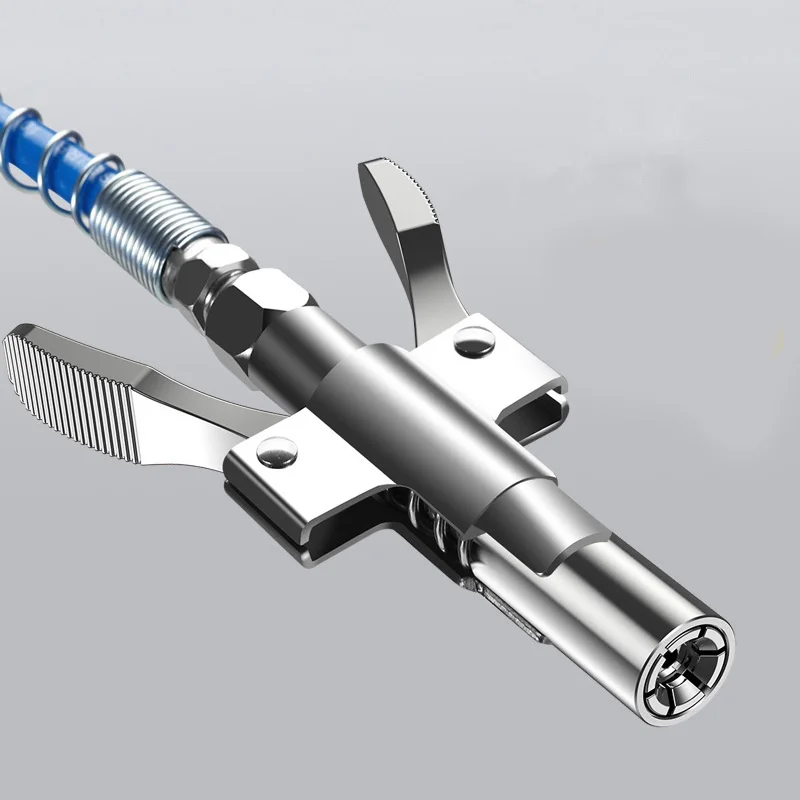 Grease Gun Coupler Quick Lock Oil Injection Nozzle Heavy Duty High Pressure Gear Grease Coupler No Oil Leakage Upgraded Version