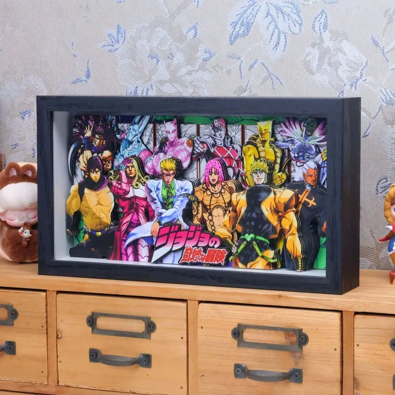 جوجو مغامرة غريبة جيورنو جيوفانا ديو براندو لوحة جديدة إبداعية ثلاثية الأبعاد مصنوعة يدويًا هدية لتزيين سطح المكتب #3