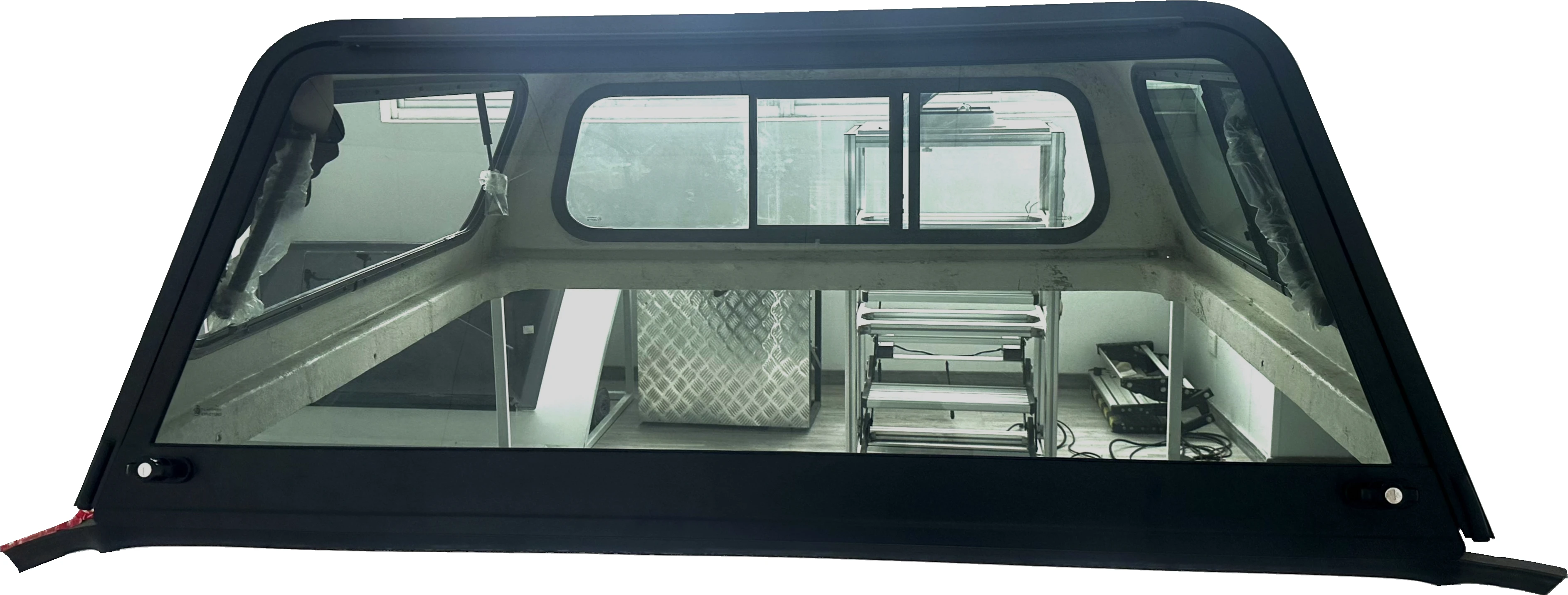 Pickup Truck Window , Caravan RV Motorhome Aluminum Alloy Frame 3mm Tempered Glass Rear Pickup Truck Window
