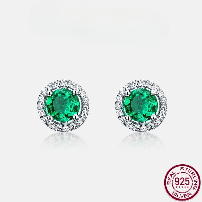 

Новые изумрудные ретро легкие роскошные серьги в европейском и американском стиле, свадебные украшения