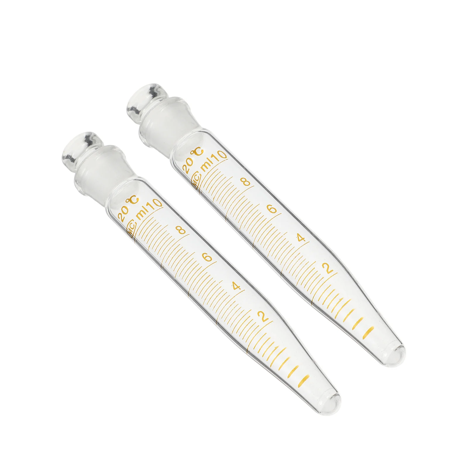 

2Pcs 10ml Glass Centrifuge Tubes Smooth Transparent Accurate Scale Office Hospital Leak-Resistant Cap Long-Lasting