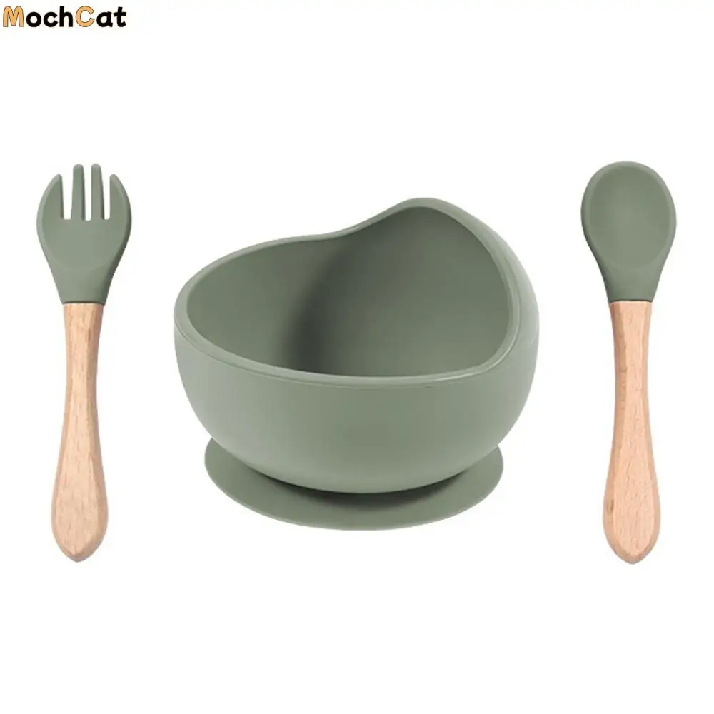 

Anti-Slip Silicone Baby Feeding Bowl Waterproof Flexible Spill-Proof Suction Bowl Food Grade Portable Feeding Bowl Set