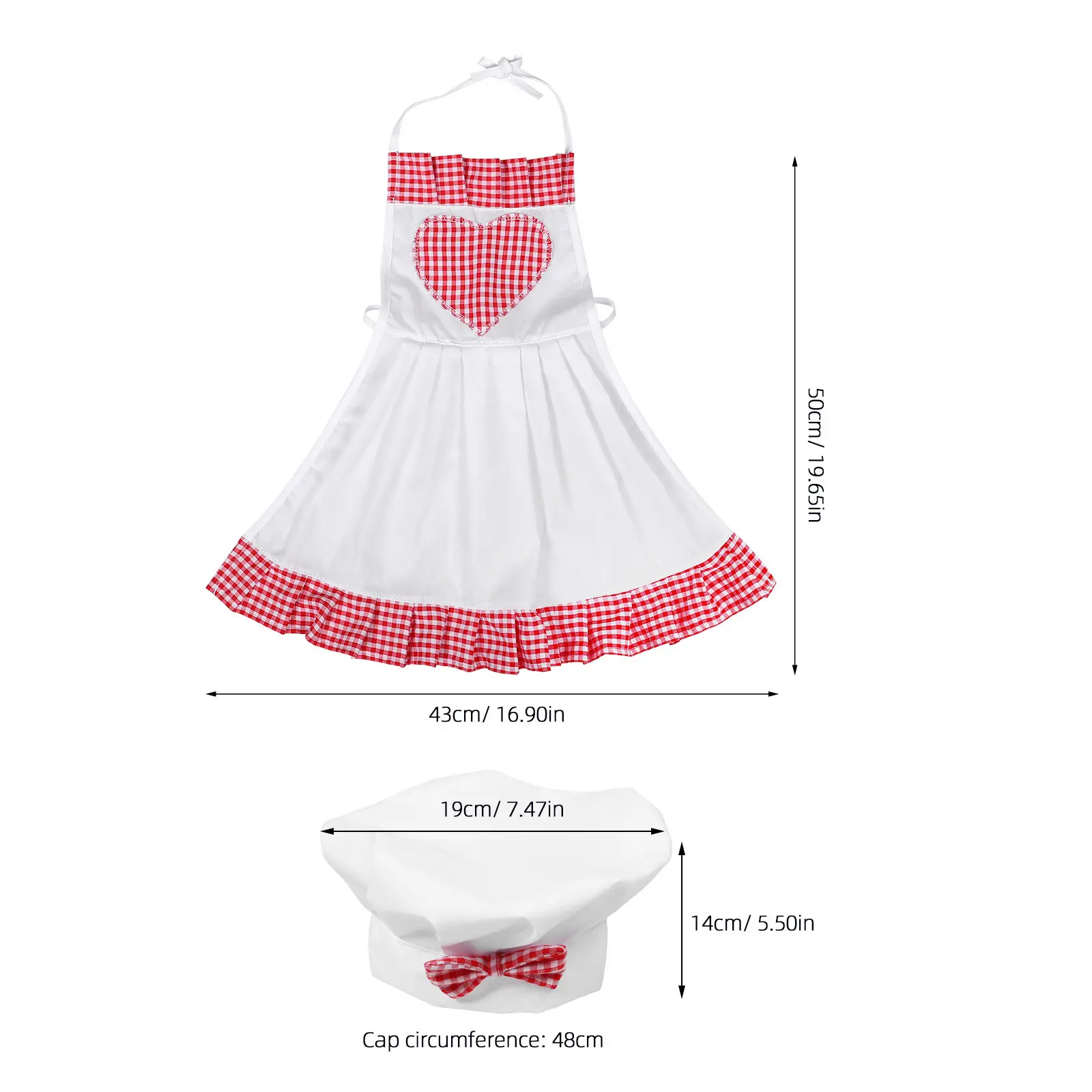 1Set Costume Kit Comfortable Toddler Apron Chef Hat Newborn Hundred Day Photoshoot Photography Props