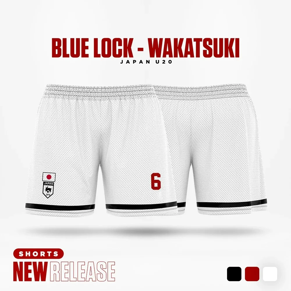 Blue Lock Japan U20 White Cartoon Anime Jersey Men Shorts Summer 2024 New Fashion Women Short Pants Sport Children Unisex Bottom