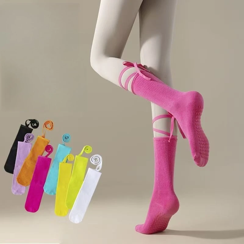 Socks for women, cotton socks,pressure bands, yoga socks,middle tube, silicone anti slip sole, middle tube, calf socks for women