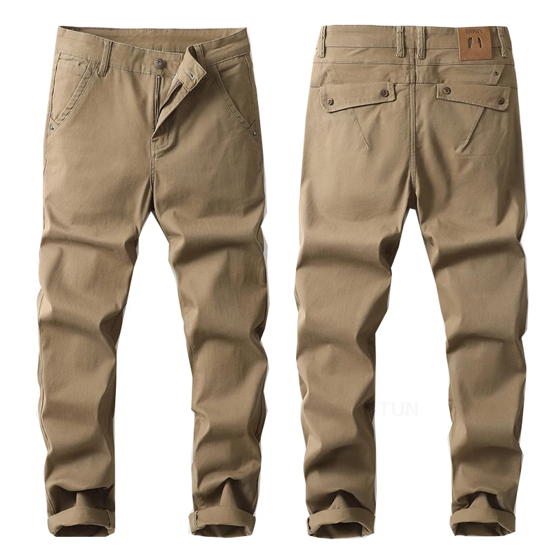 KSTUN Business Casual Pants For Men Cotton Stretch Straight Regular Fit High Quality Brand Men's Clothing Male Trousers Big Size - Image 3