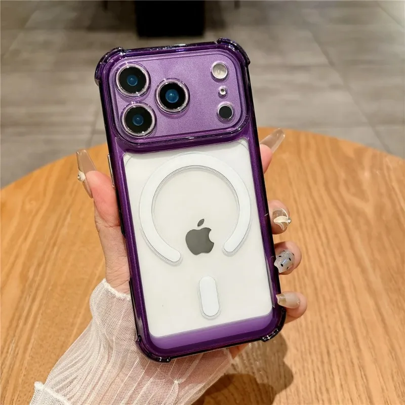 Luxuriöse Magnetische Kabellose Ladehülle für Magsafe für iPhone 18 Pro Max 17 16 15 14 13 12 Plus Stoßfeste Transparente Rückabdeckung – Detail 11