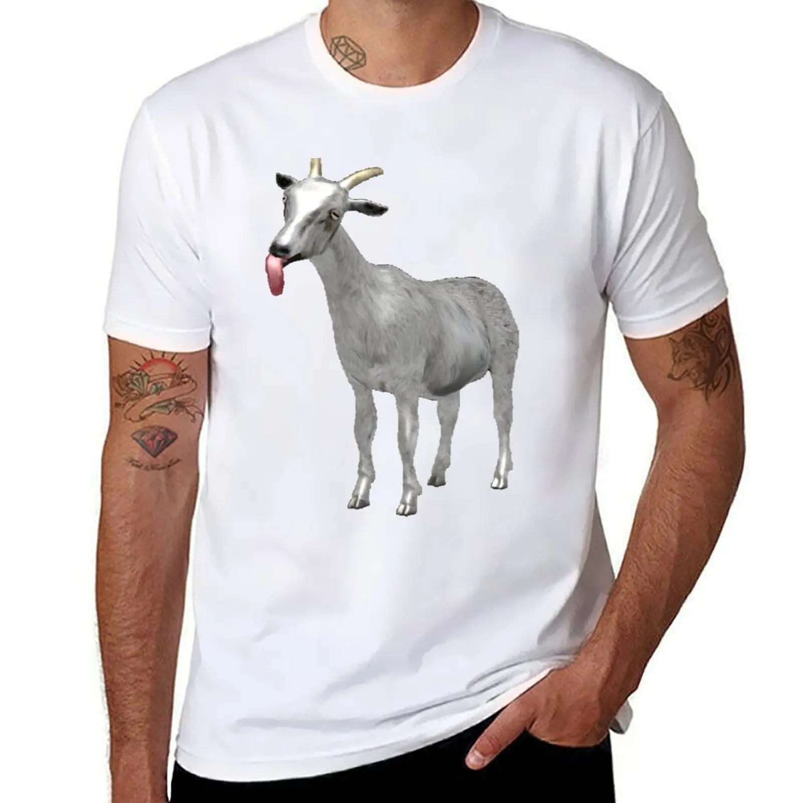 

Goat Simulator T-Shirt man t shirt cotton man t shirts for men casual T-Shirt