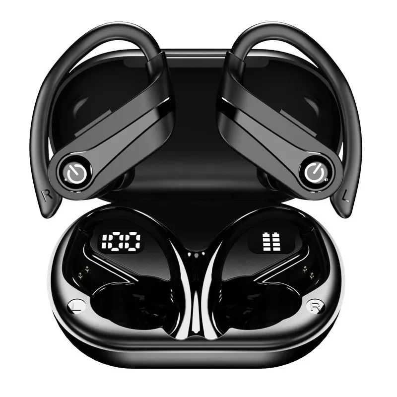 1 Set 5.3 Bluetooth-compatible Wireless Headphones Wireless Earphones Strong Sound Quality Ear Hanging HD-compatible Call