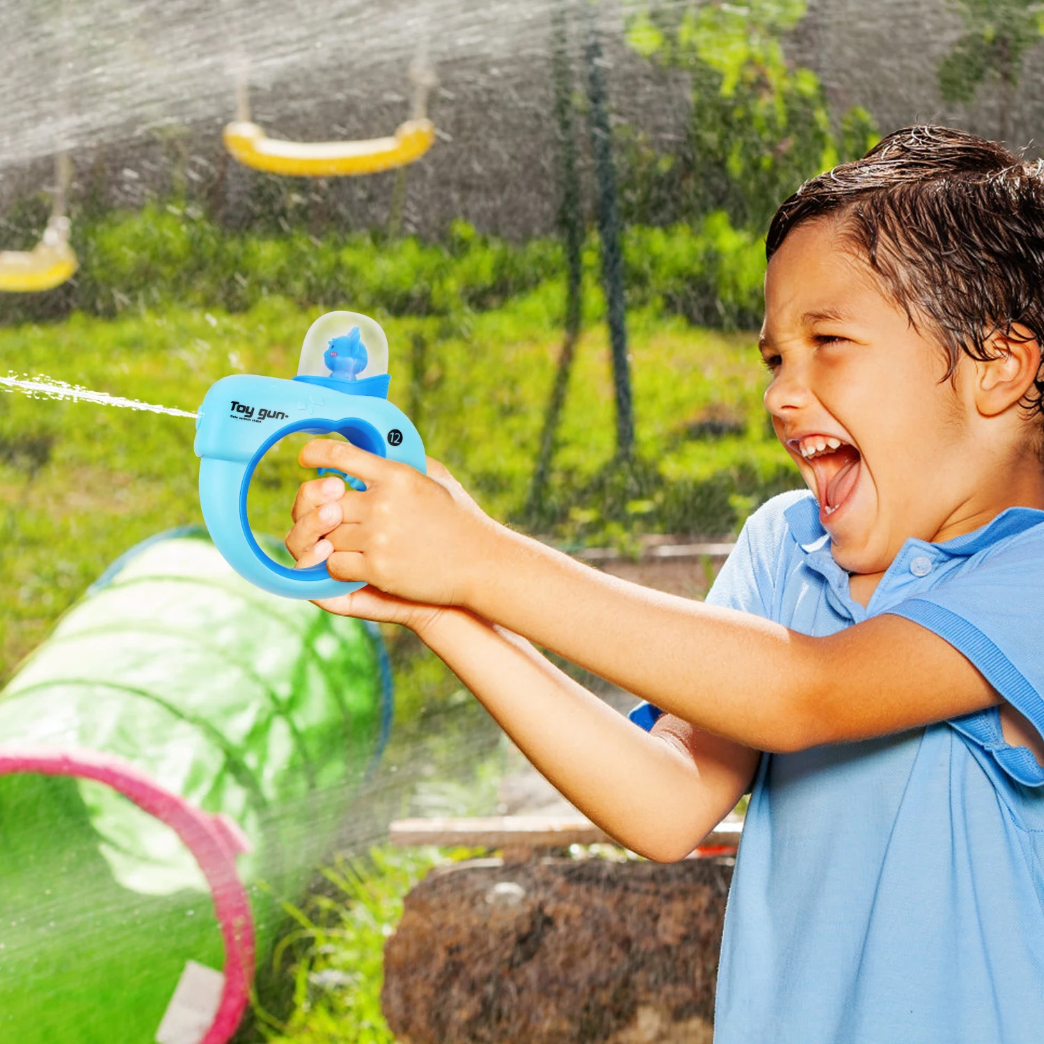 Kinder Wasser und Bad Spielzeug, Spaß Cartoon Presse Typ kreisförmige Wasser pistole, Wassers ch lacht Spielzeug