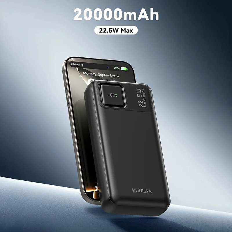 

20000 мАч Power Bank 22,5 Вт Быстрая зарядка Портативный внешний аккумулятор Мобильный PowerBank для iPhone 16 Pro Max Huawei Xiaomi 2025