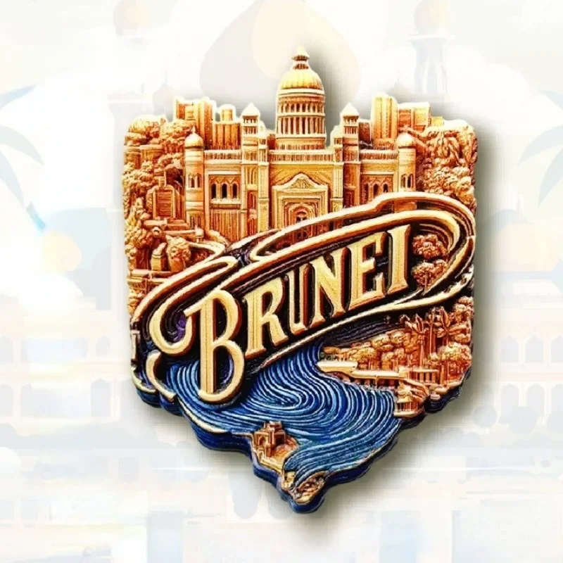 Brunei Fridge Stickers Travelling Souvenirs Wedding Gifts Photo Wall Magnetic Stickers Home Decoration