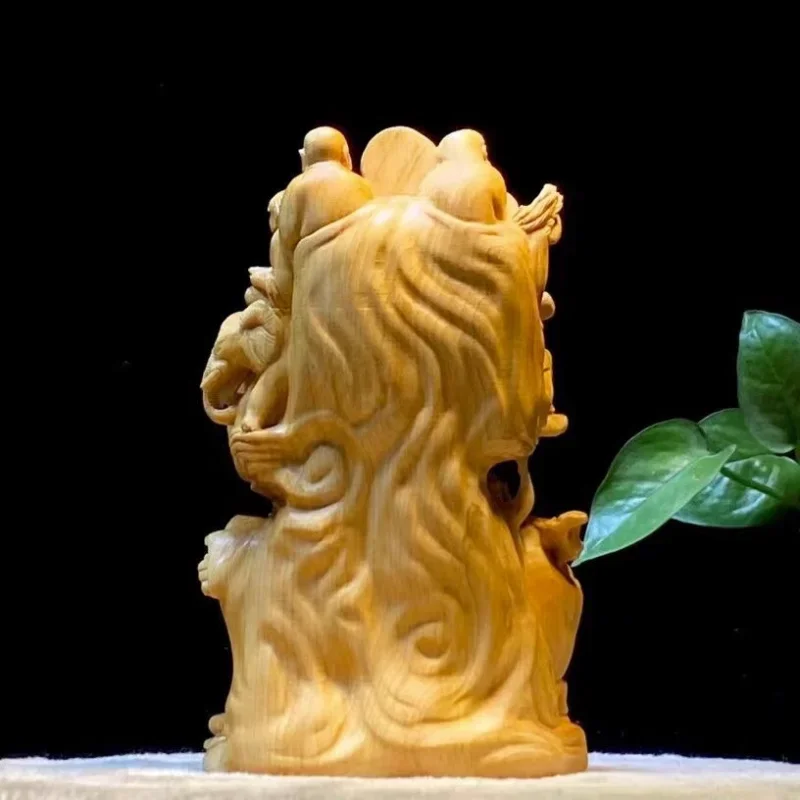 wood carving Eighteen Arhats Buddha Statue Buddhist figures Home Living Room Office Wealth Luck Feng Shui Decor buddha wood