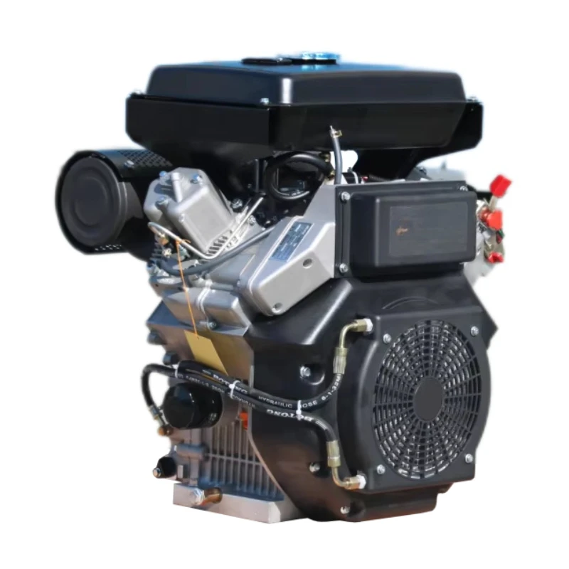Two-cylinder diesel engine 20HP 912cc air-cooled, electric start 4-stroke, efficient, small, suitable for small machinery