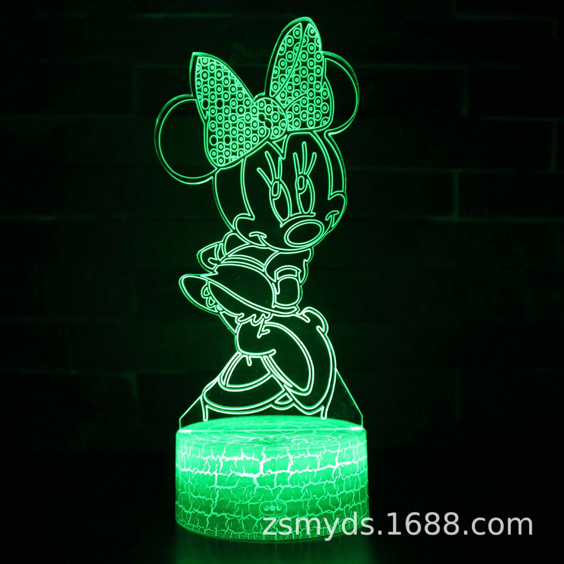 Disney Mickey & Minnie 3D Lamp Anime Figure Ornaments Figure Desk Lamp LED Night Light Mickey Mouse Desktop Decor Toys Hottoys